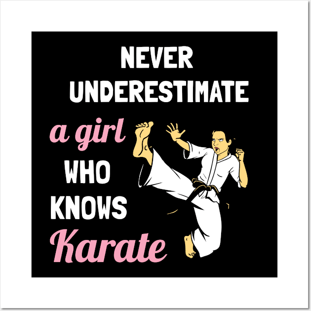 Karate Girl Kickboxing MMA Fighter Training Wall Art by ChrisselDesigns